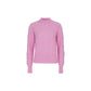 Cable-Knit Cashmere Turtleneck Sweater - Pink