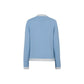 Cashmere Color Combination V-Neck Cardigan - Blue