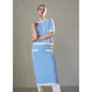 Cashmere Color Combination Skirt - Blue