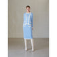 Cashmere Color Combination Skirt - Blue