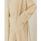 Callaite 100% Cashmere Belted Open Wrap Long Cardigan - Light Beige