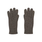 Callaite 100% Cashmere Whole Garment Knit Gloves - Brown