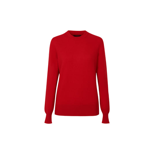 Callaite 100% Cashmere Crew-Neck  Ribbed Sweater (7color)