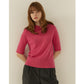 Callaite 100% Cashmere  Mock-Neck Slim Fit Sweater - Pink