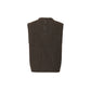 Callaite 100% Cashmere Mock-Neck Sweater Vest - Brown