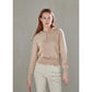 Cable-Knit Cashmere Half-Zip Sweater - Light Beige