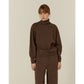 Callaite Cashmere-Blend Whole Garment Turtleneck Sweater - Brown