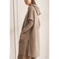 Cashmere Hooded Poncho - Beige