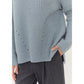 High-Neck Ribbed Cashmere Sweater - Blue