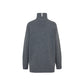 Cashmere Loose Fit High-Neck Sweater - Grey
